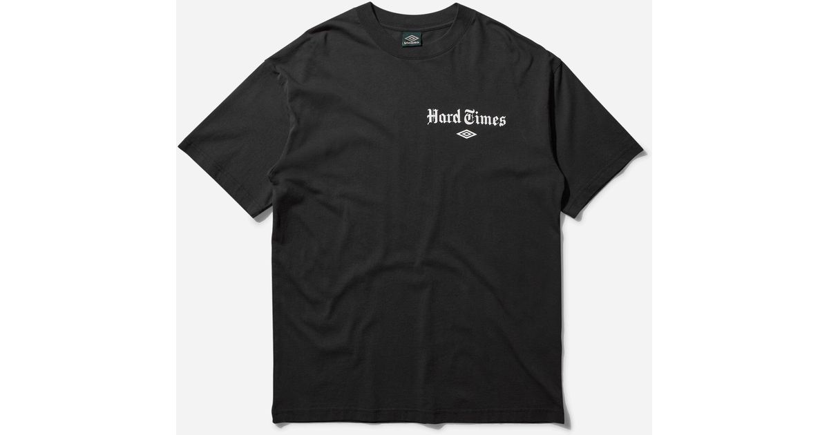 Tシャツ・カットソー UMBRO UMBRO X SLAM JAM Hard Times Short Sleeve T-Shirt Black Umbro-x-Slam-Jam-Hard-Times-T-