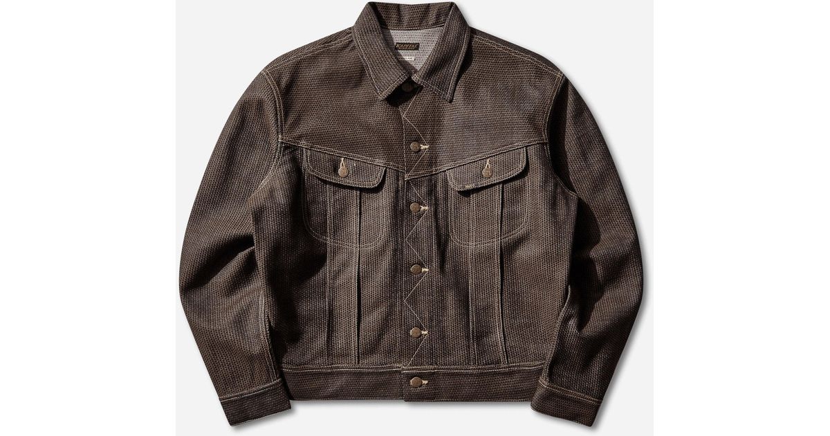Kapital S Century Denim Westerner Regular Jacket Persimmon in 