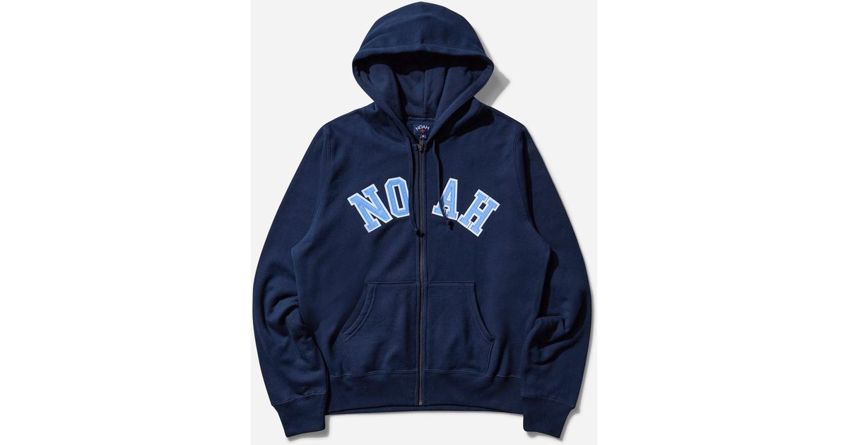 Noah Men S Arch Appliqué Zip-up Hoodie Navy in Blue for Men | Lyst UK