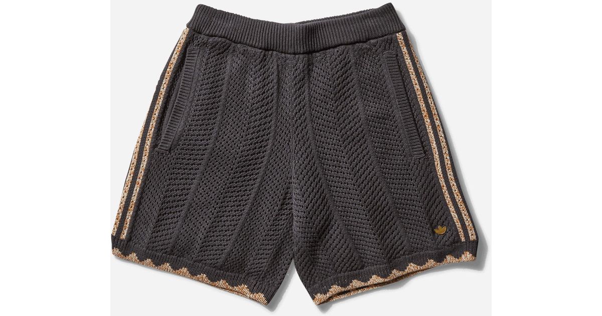 adidas Clot By Edison Chen Crochet Shorts Carbon in Grey for Men