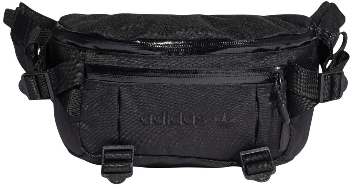 adidas Originals Synthetic Adventure Waist Bag in Black for Men - Lyst