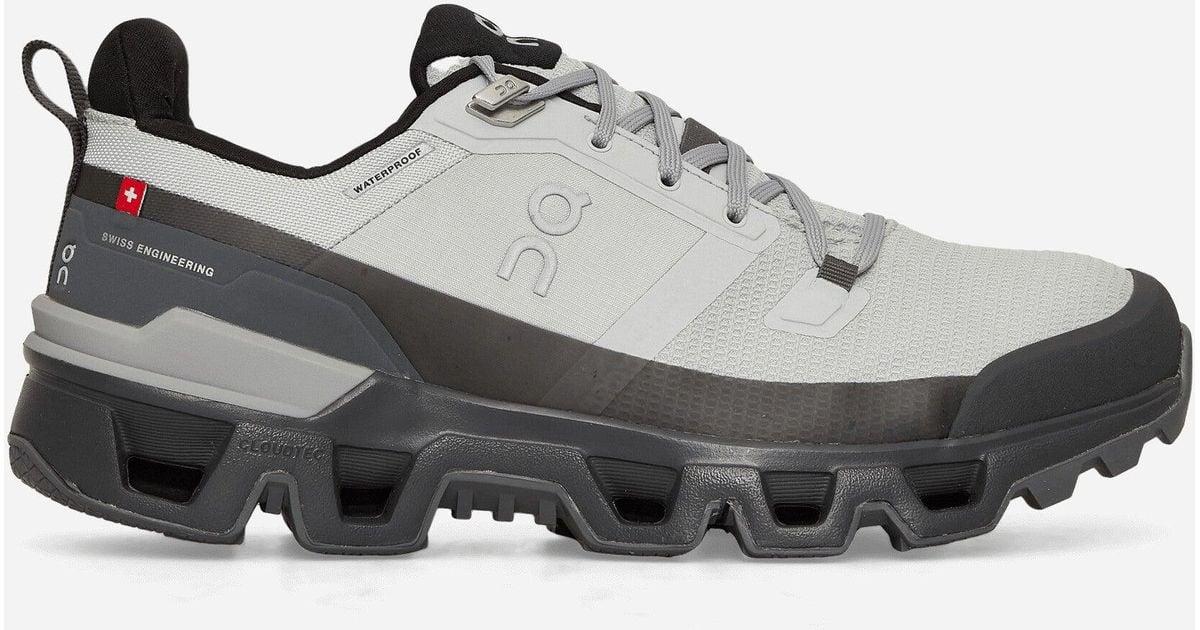 On Shoes Cloudwander Waterproof Sneakers Glacier Eclipse in Gray