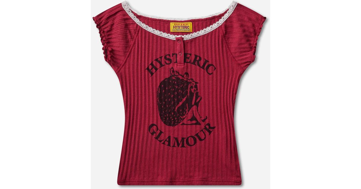 Hysteric Glamour S Strawberry Freak Baby T-Shirt in Red for Men