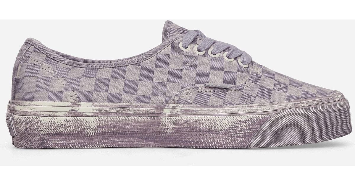 Vans Authentic Lx Reissue 44 Dip Dye Checkerboard Sneakers in Gray 