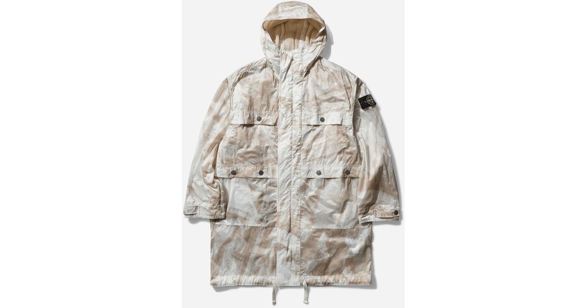 Ripstop Parka with tropical pattern