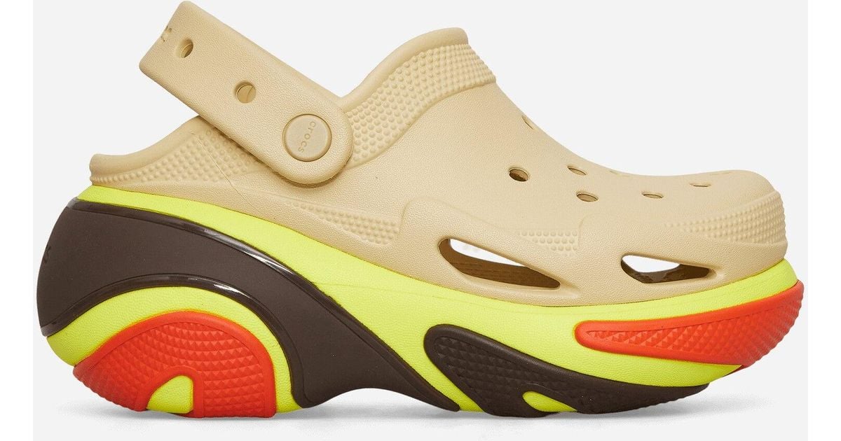 Crocs™ S Bubble Crush Clogs Sesame in Yellow Lyst