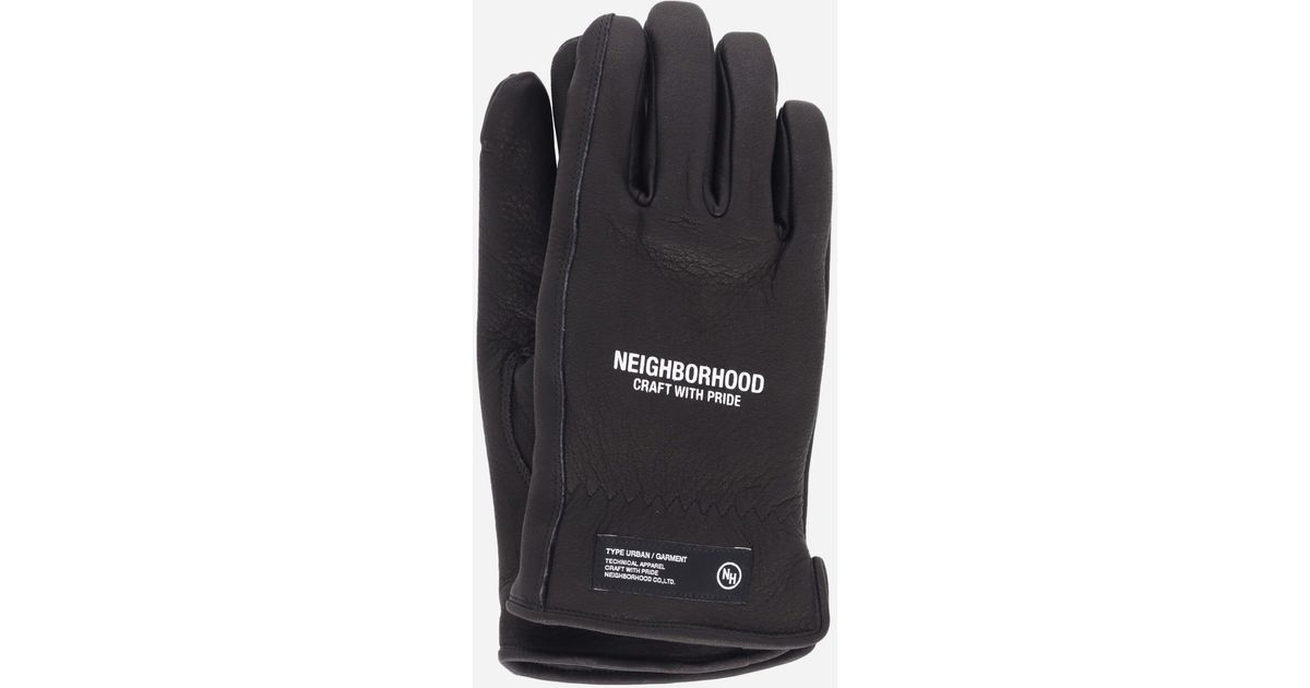 小物 NEIGHBORHOOD LEATHER BOA GLOVES Size: L Neighborhood Leather Boa Gloves in Black for Men | Lyst