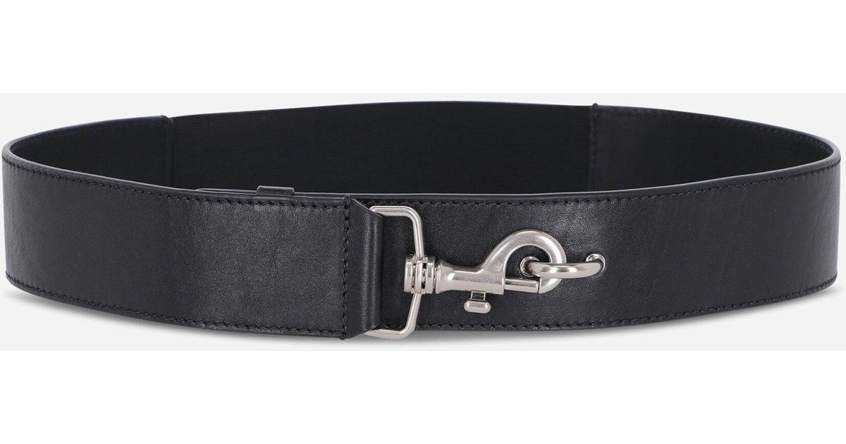 Dries Van Noten Elasticated Leather Belt in Black for Men | Lyst