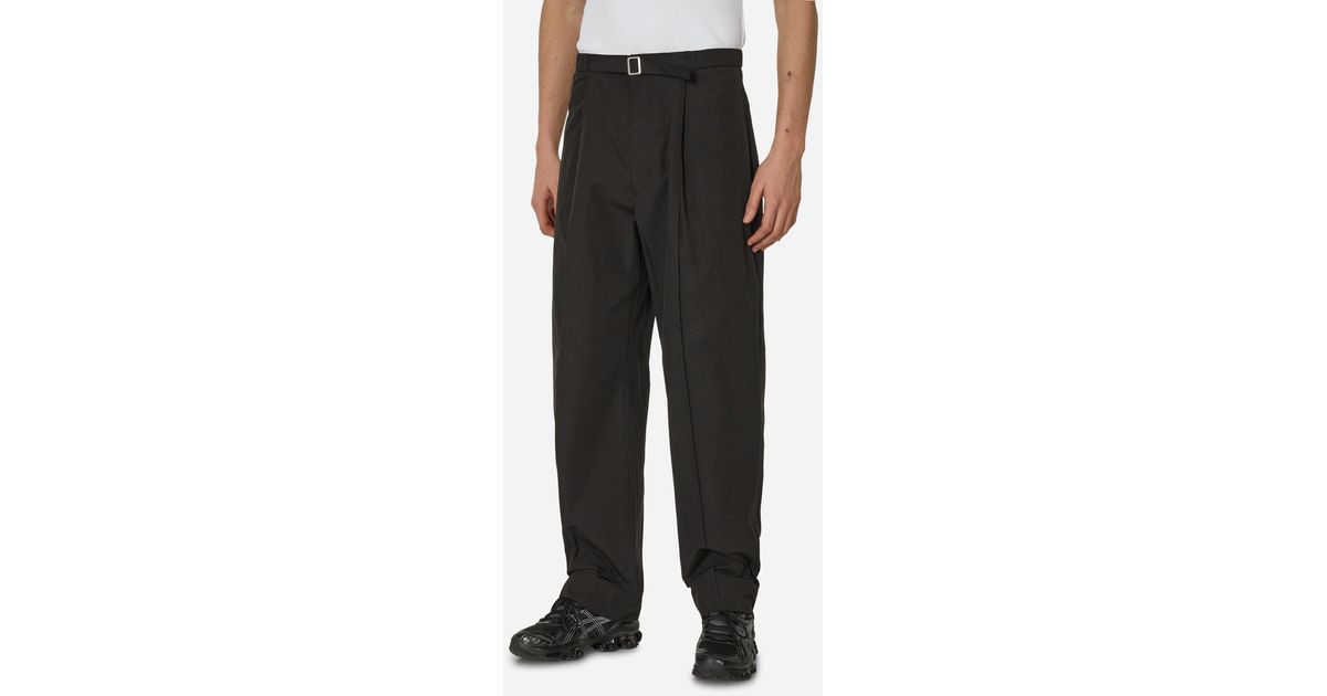 Amomento Belted Tuck Banding Pants in Black for Men | Lyst