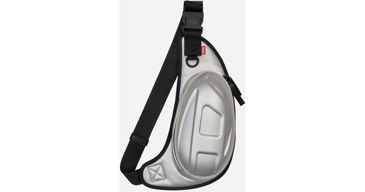 DIESEL Metallic Crossbody Bag Silver in Grey (White) for Men Lyst