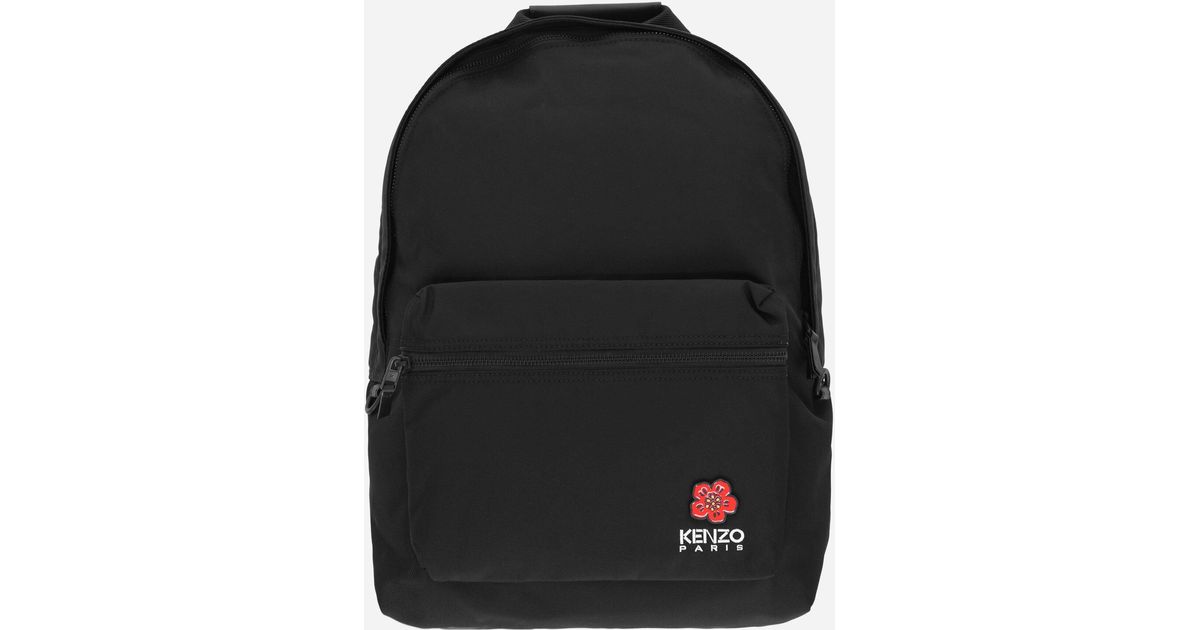 KENZO Crest Backpack in Black for Men Lyst