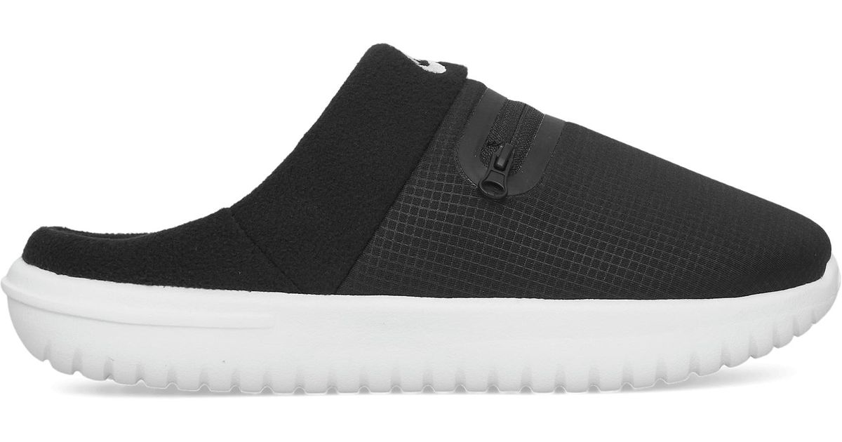 Nike Fleece Burrow Slippers in Black/White (Black) for Men - Lyst