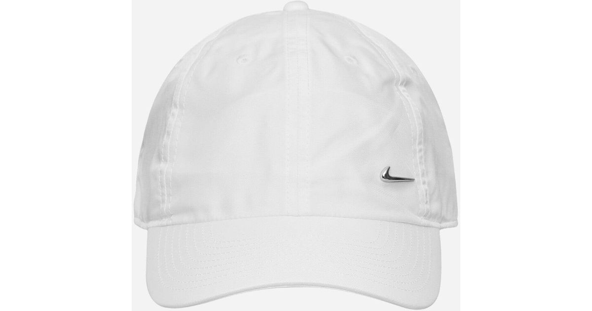 Nike Drifit Club Metal Swoosh Cap White Lyst