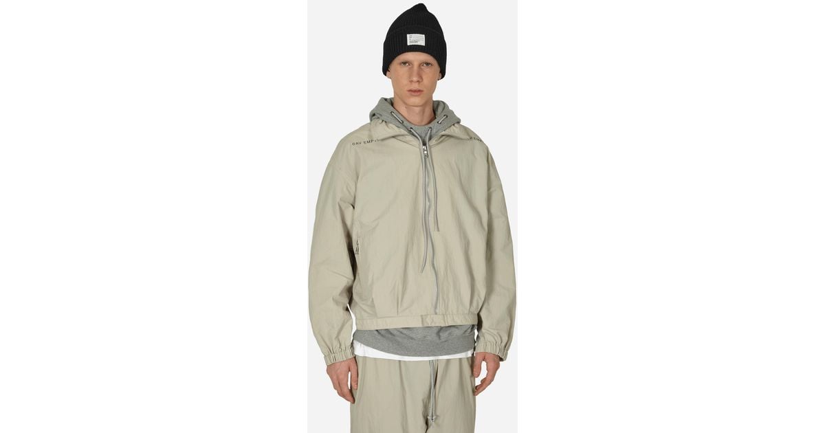Cav Empt Stand Collar Nylon Zip Jacket in Natural for Men | Lyst 