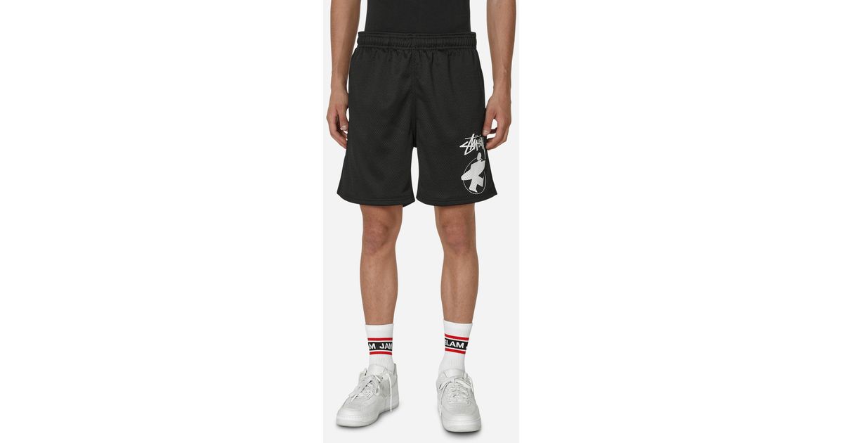 Stussy Surfman Mesh Shorts in Black for Men | Lyst