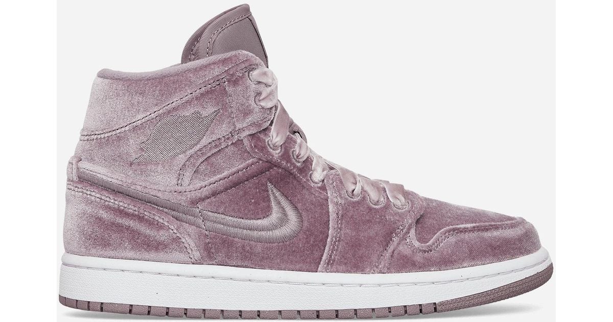 wmns air jordan 1 mid se iron purple