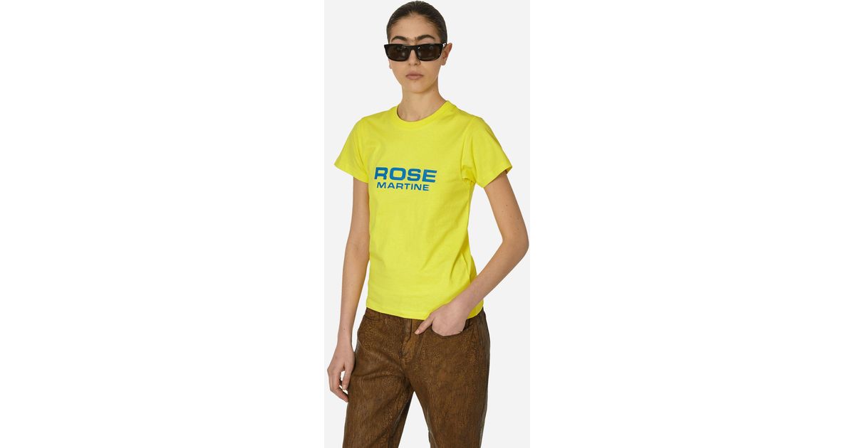 Martine Rose Shrunken T-shirt Acid in Yellow | Lyst