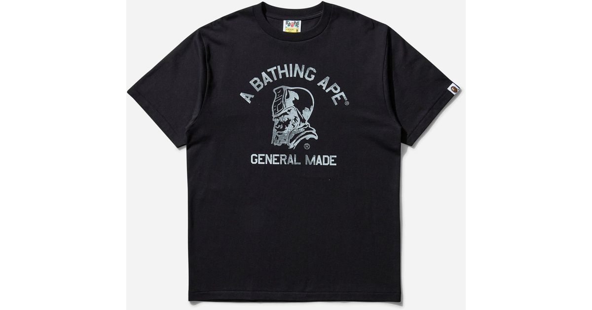 A Bathing Ape Men S High Tone Bleach General Made T-shirt in