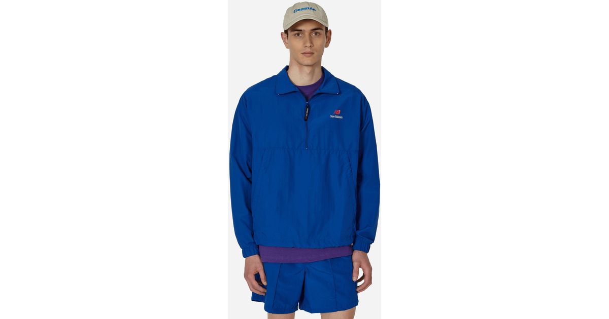 New Balance Made In Usa Quarter Zip Jacket Royal Blue for Men | Lyst