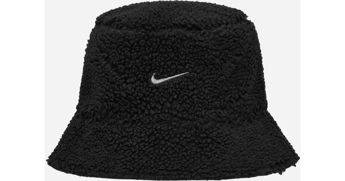Nike Synthetic Reversible Sherpa Bucket Hat Black for Men | Lyst