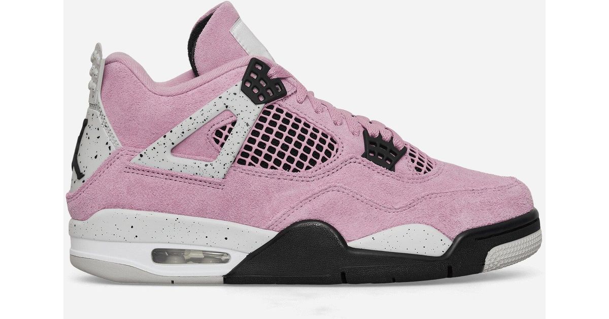 pink and black jordan 4s