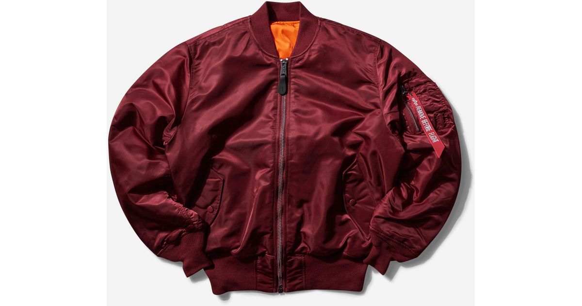 Alpha Industries MA-1 Bomber Jacket - Burgundy at MR. Riegillio