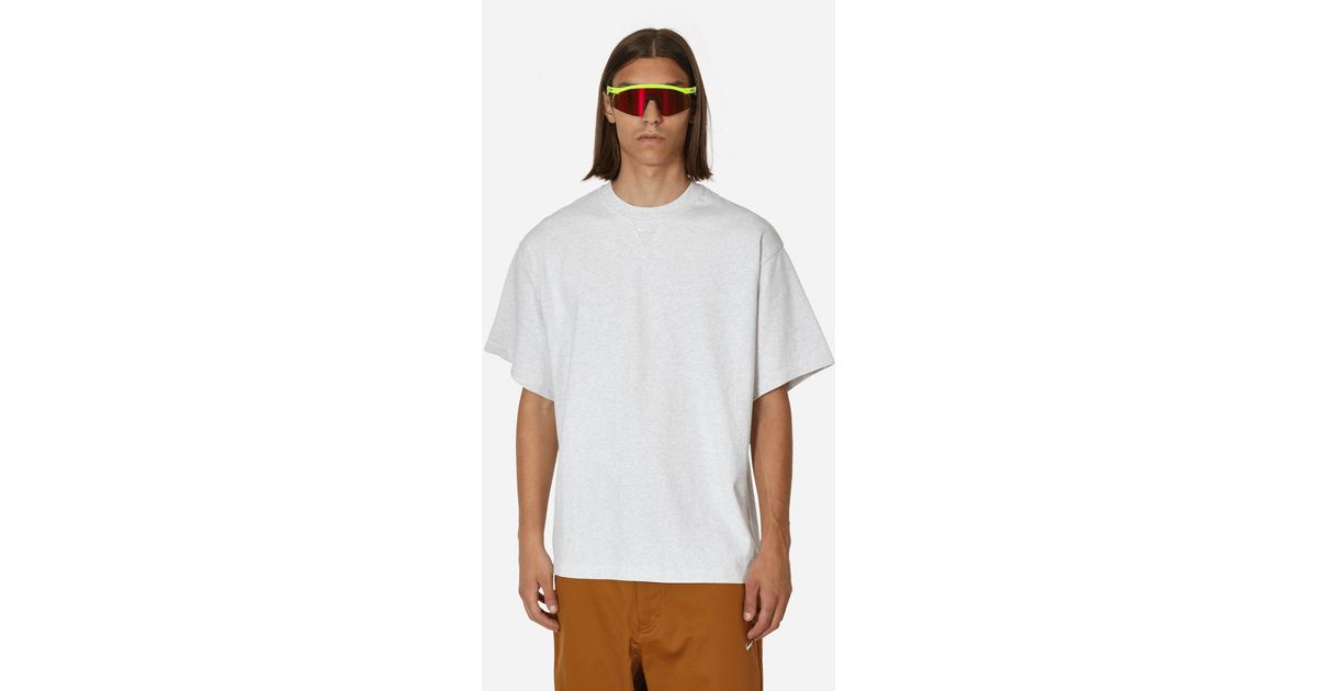 Nike Solo Swoosh Heavyweight T-shirt Birch Heather in White for Men | Lyst