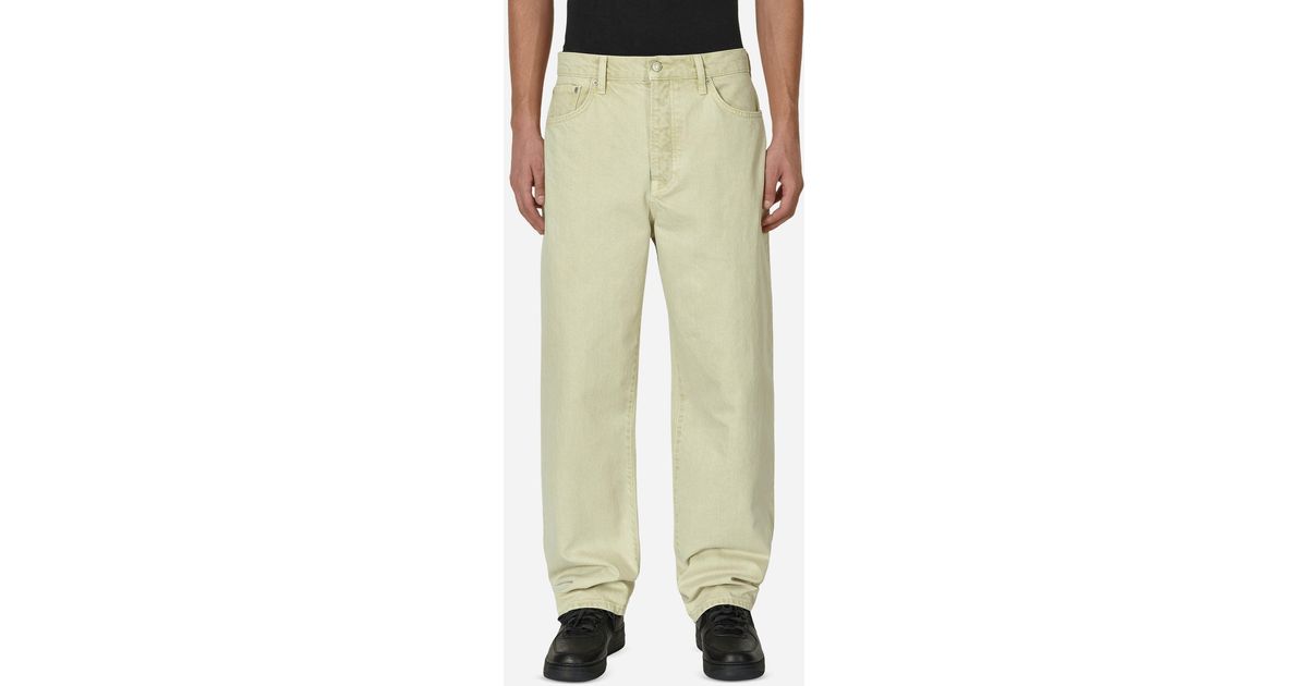 Stussy Double Big Ol Dyed Jeans Cream in Natural for Men | Lyst