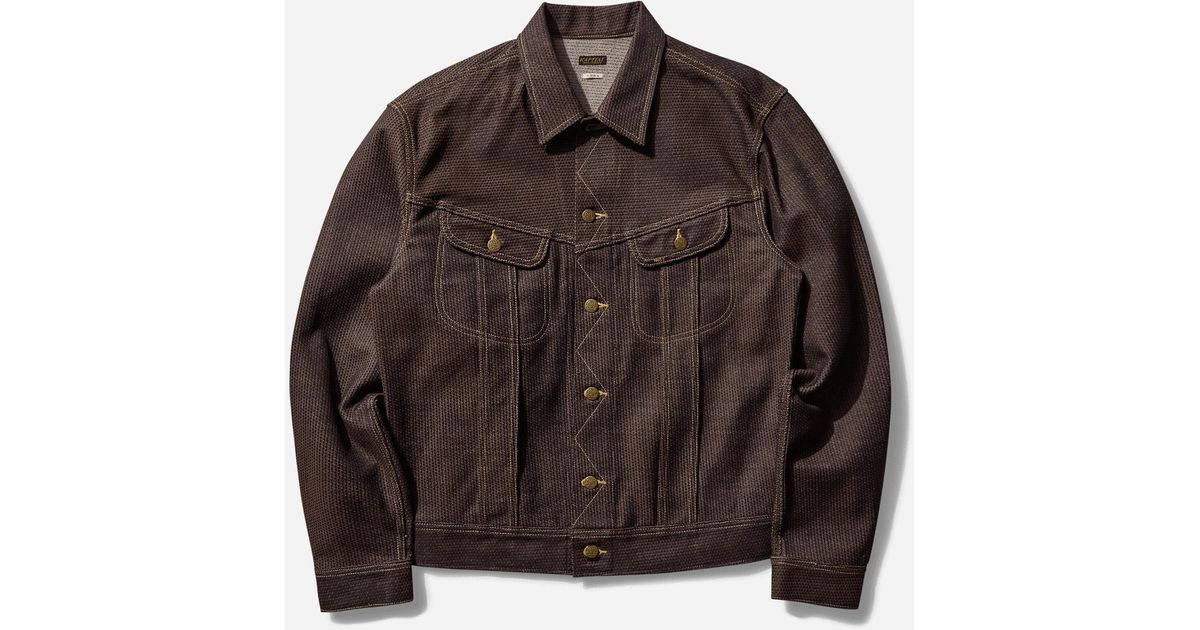 Kapital S Century Denim Westerner Jacket (Long) Persimmon in Brown