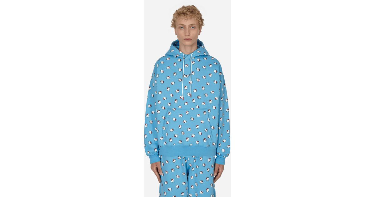 Nike Cotton Hello Kitty Hooded Sweatshirt in Blue for Men Lyst