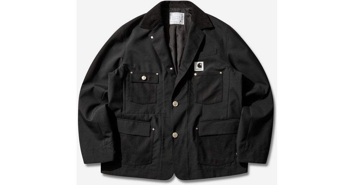 Sacai Carhartt Wip Suiting X Duck Jacket in Black for Men | Lyst UK