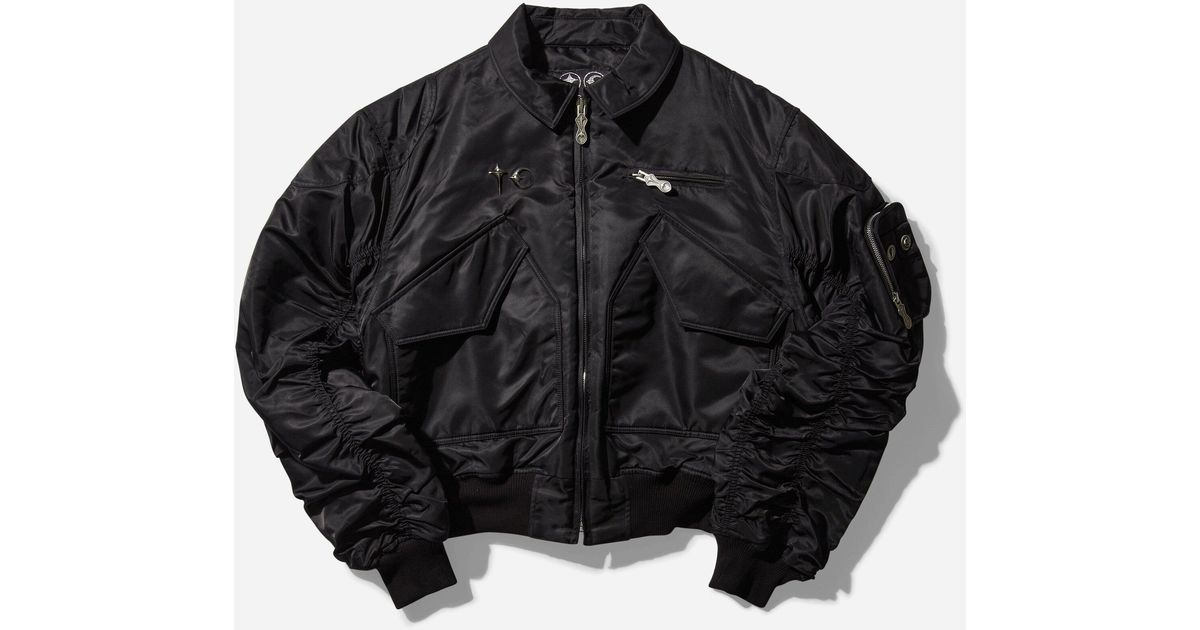 Thug Club: Black 'A Wingless Bird' Bomber Jacket | SSENSE