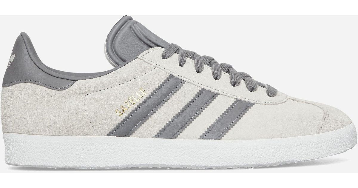 Adidas gazelle grey one / top cloud white / gold met