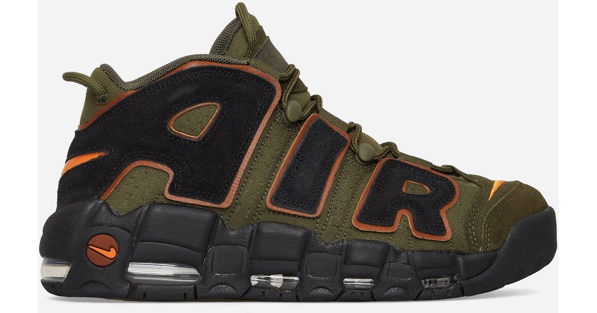 Nike Synthetic Air More Uptempo '96 Sneakers Cargo Khaki in Black for ...