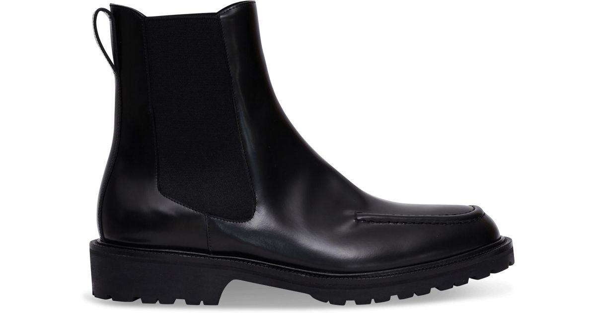 Dries Van Noten Leather Calf Skin Chelsea Boots in Black for Men - Lyst