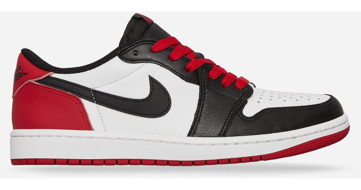 jordan 1 low white black red
