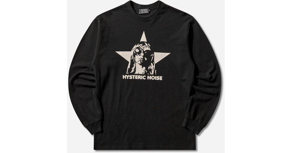 Hysteric Glamour S Hysteric Noise Longsleeve T-Shirt in Black for
