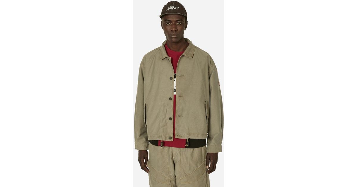 Cav Empt Overdye Light Cotton Button Jacket Khaki in Green