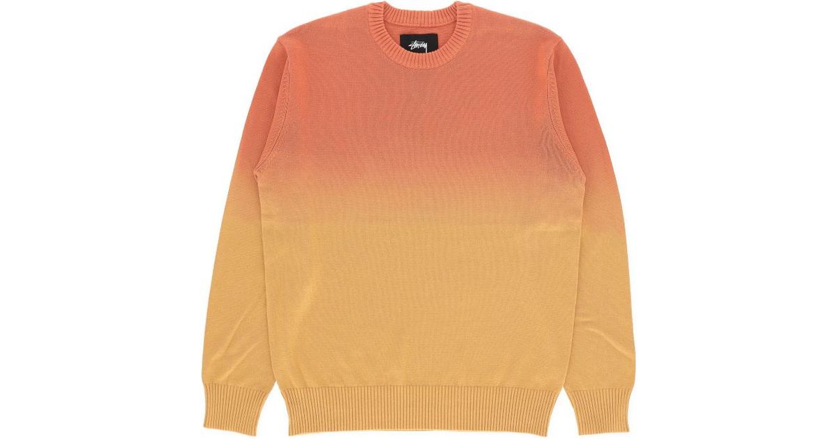 Stussy Fade Stripe Knitwear in Orange for Men Lyst