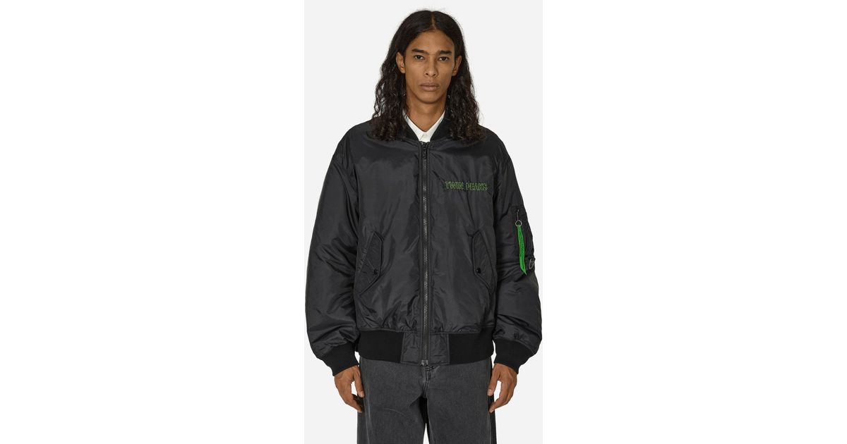 Undercover Twin Peaks Nylon Ma-1 Jacket in Black for Men | Lyst