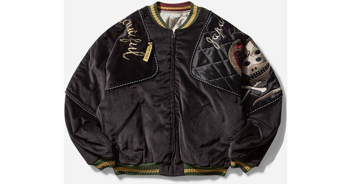 ジャケット・アウター Kapital Sham Rain Skull Snake Bomber JKT KAPITAL - 別珍 シャムボマーJKT(レインスカル&スネイク) - BLUE NEON