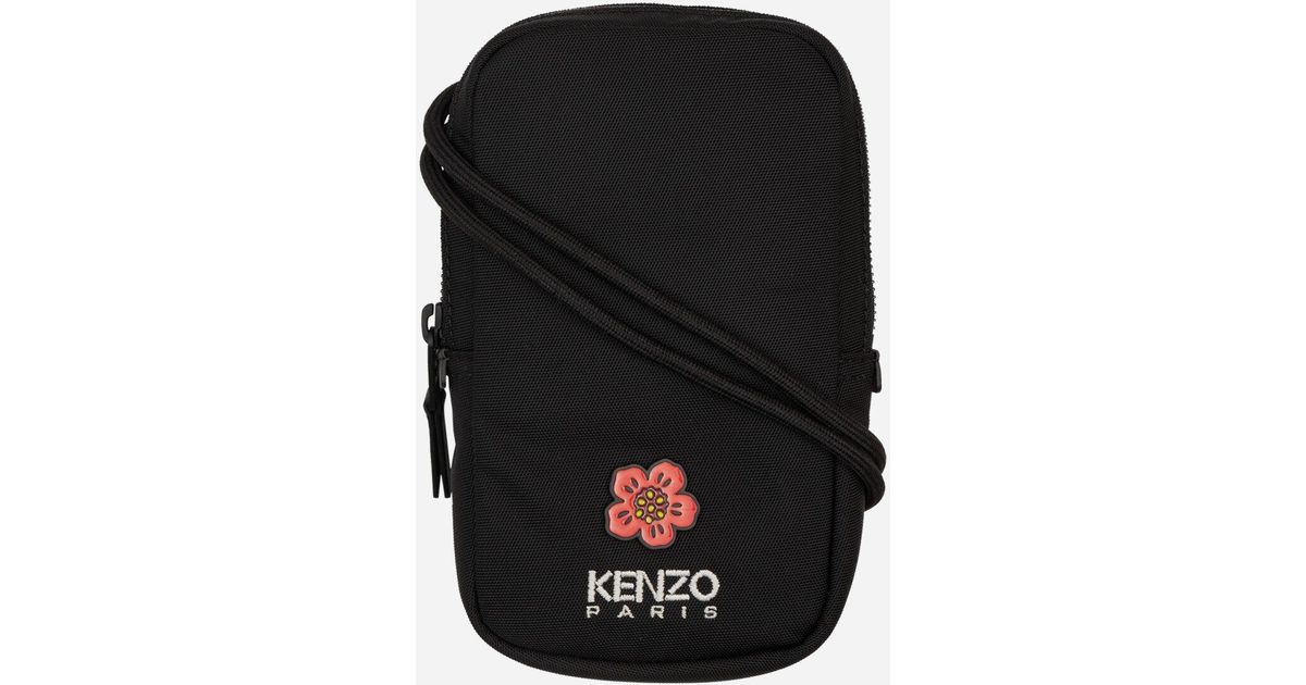 Kenzo Paris Crest Crossbody Phone Holder in Black for Men Lyst