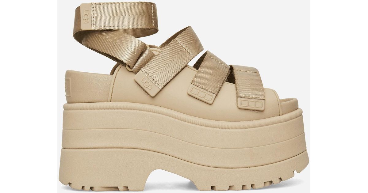 UGG Women S Goldenrise Sandals Mustard Seed in Natural | Lyst