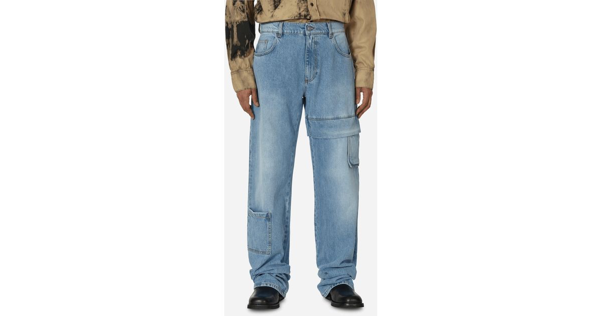 1017 ALYX 9SM Oversized Denim Cargo Pants Light in Blue for Men | Lyst