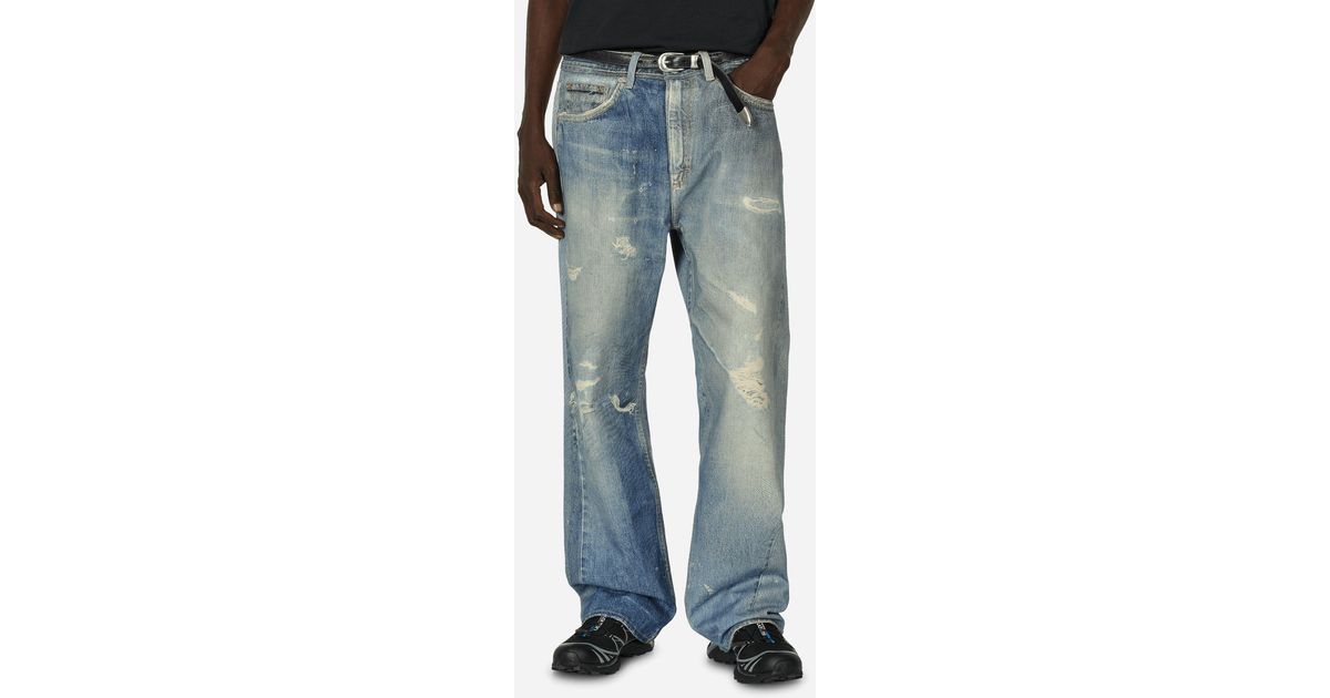 Our Legacy Third Cut Jeans Digital Denim Print in Blue for