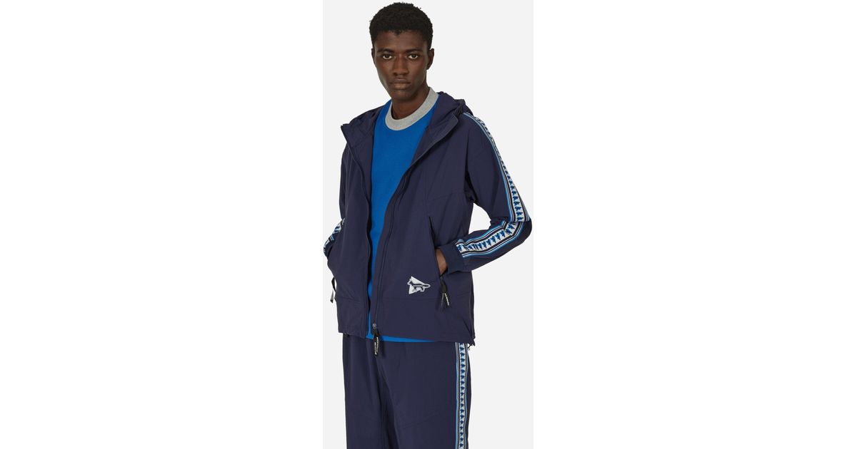 And Wander x Maison Kitsuné Trak Hoodie - Navy - 5743281904-P479