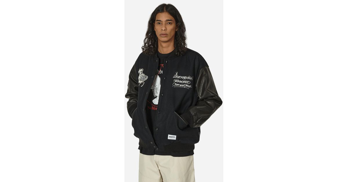 Neighborhood Lordz Of Brooklyn Stadium Jacket in Black for Neighborhood Lordz Of Brooklyn Stadium Jacket in Black for
