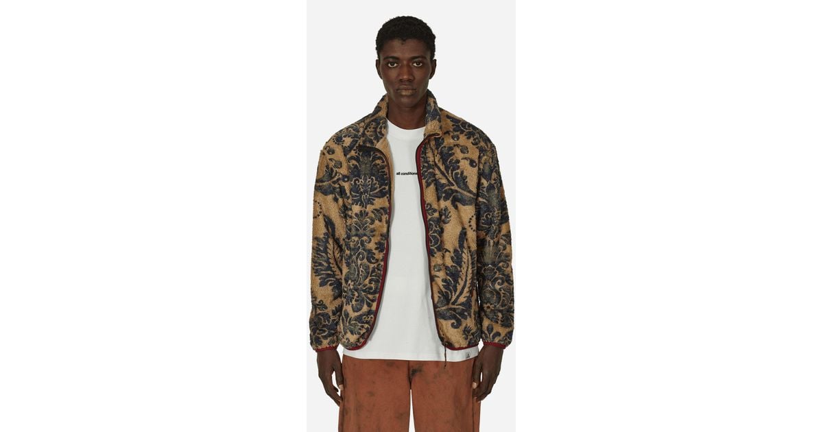Kapital Damask Fleece Zip Jacket (virgin Mary) in Natural for Men