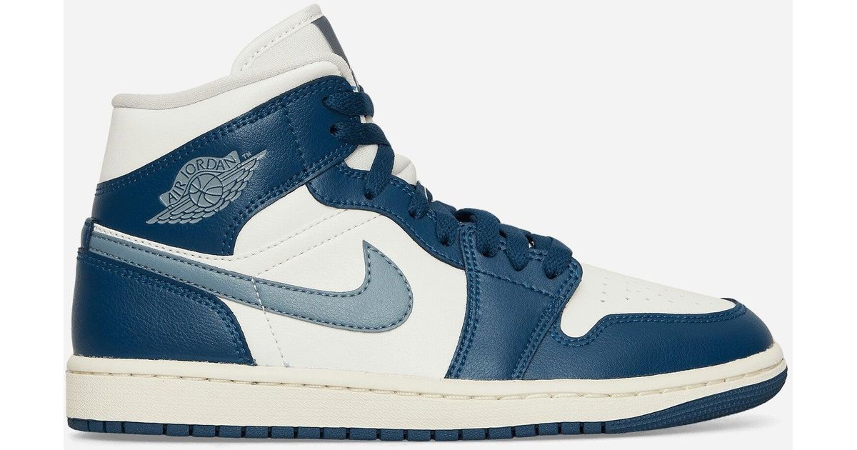 Nike Wmns Air Jordan 1 Mid Sneakers Sky J French Blue / Sail / Ozone Blue  for Men