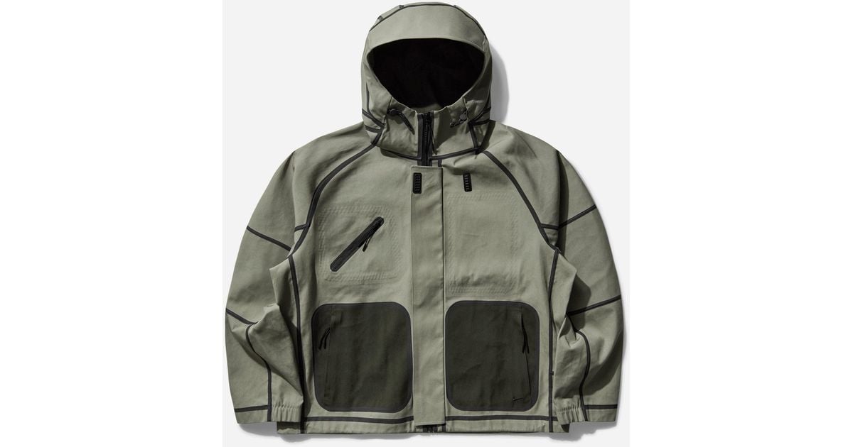 Nike S Tech Storm-Fit Hooded Rain Jacket Light Army in Green for 